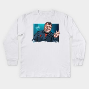 Guillermo del Toro - An illustration by Paul Cemmick Kids Long Sleeve T-Shirt